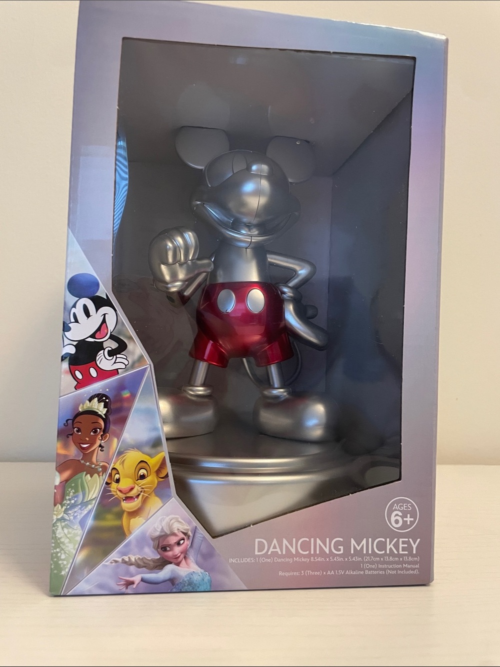 Disney Silver and Red Dancing Mickey Figurine
